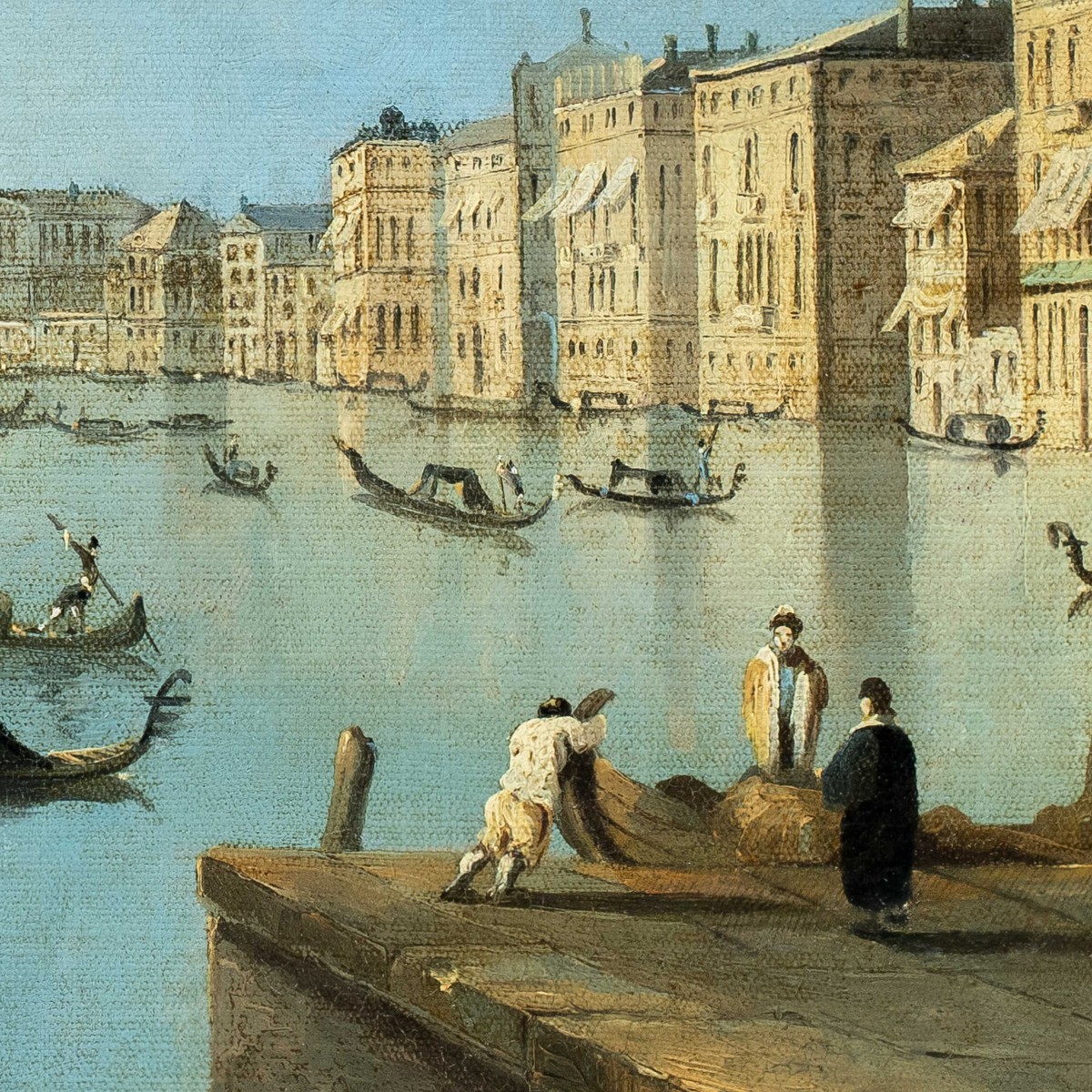 Venetian Painter (18th-19th Century) - Venice, View Of The Grand Canal With The Palazzo Dei Cam-photo-2