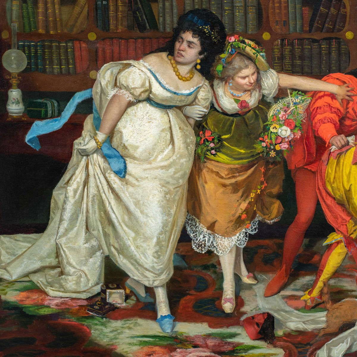  Vincenzo Colleoni (Actif à Venise dans la seconde moitié du XIXe siècle) - Scène d'intérieur.-photo-3