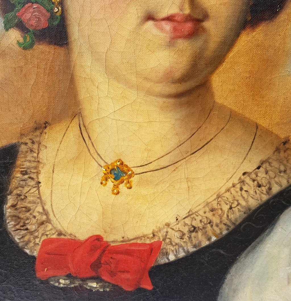 Frederick Dielman (Hanovre 1847 - Washington 1935) - Portrait de femme.-photo-1