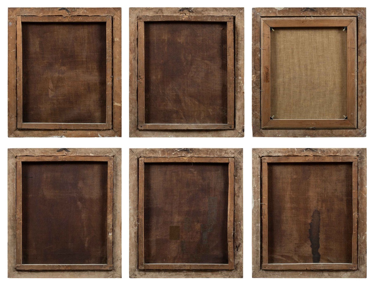 Entourage de Giambattista Piazzetta (Venise 1683 - Venise 1754) - Six Apôtres en buste.-photo-2