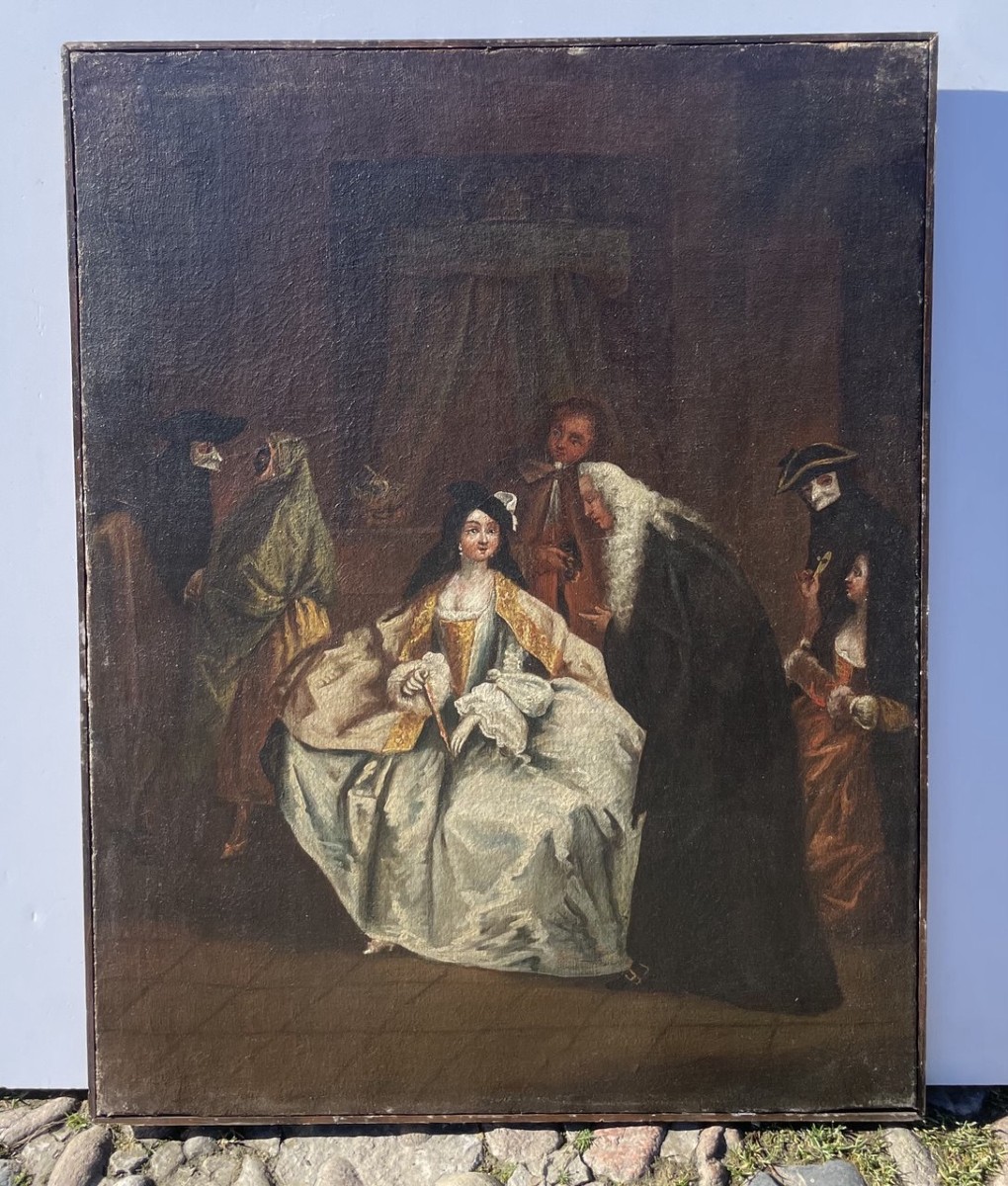 Workshop Of Pietro Longhi (venice 1702 - Venice 1785) - The Prosecutor's Meeting With His Wife.-photo-4