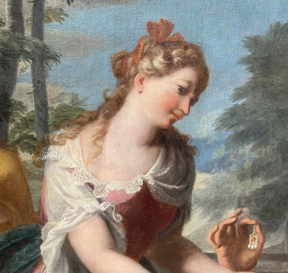 Gregorio Lazzarini (venice 1655 - Villabona Veronese 1730) - Rebecca And Eliezer At The Well.-photo-2