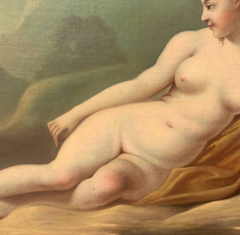 French Painter (18th–19th Century) - Reclining Female Figure.-photo-1