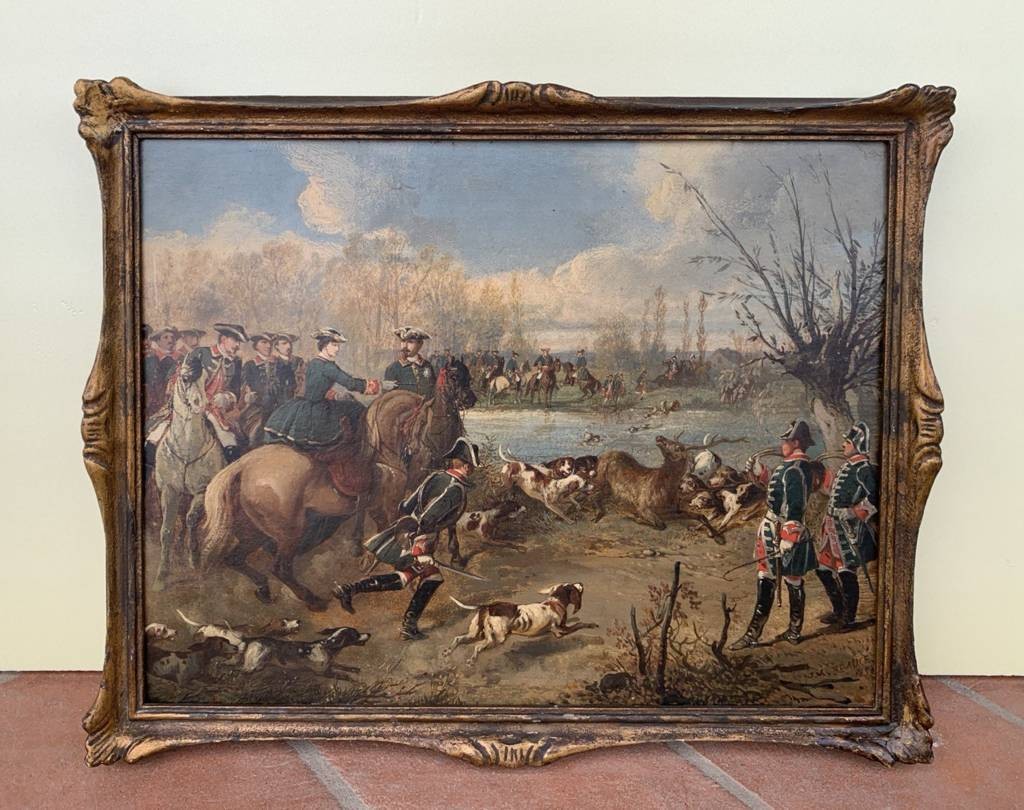 Jean-Adolphe Beaucé (Paris 1818 - Paris 1875) - Chasse au cerf.-photo-4