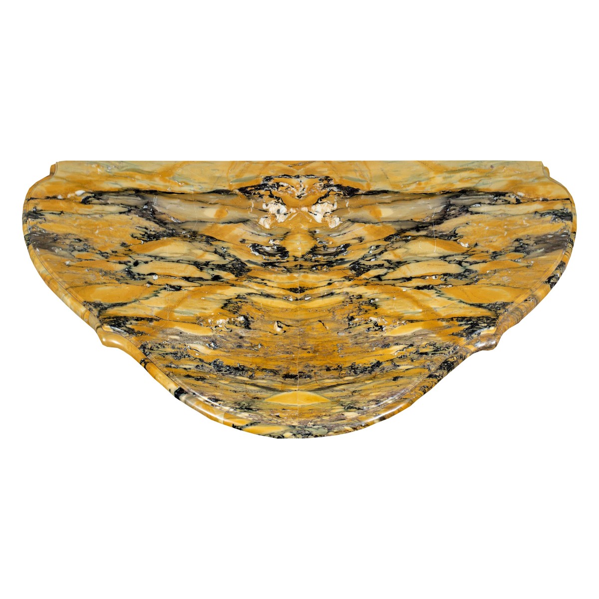 Consolle In Carved And Gilded Wood With Marble Top - Florence, 17th–18th Century.-photo-3