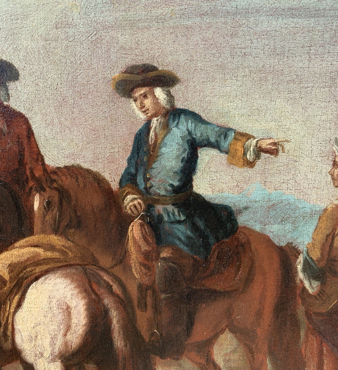 Giuseppe Zais (Forno di Canale 1709 - Trévise 1784) - Paysage avec cavaliers au repos.-photo-1