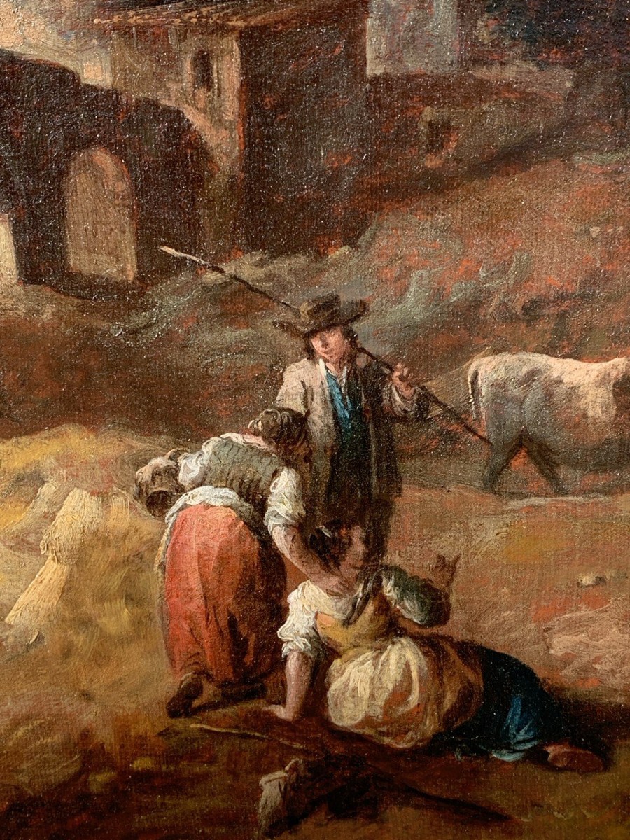 Giuseppe Zais (forno Di Canale 1709 - Treviso 1784) - Landscape With Shepherds.-photo-1