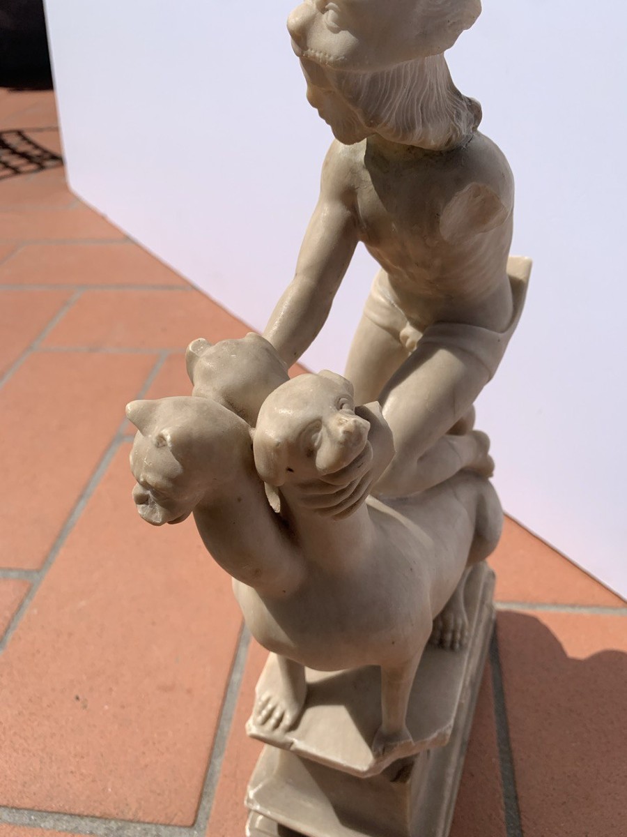 Sculpteur italien (XVIIe siècle) - Hercule et Cerbère.-photo-2