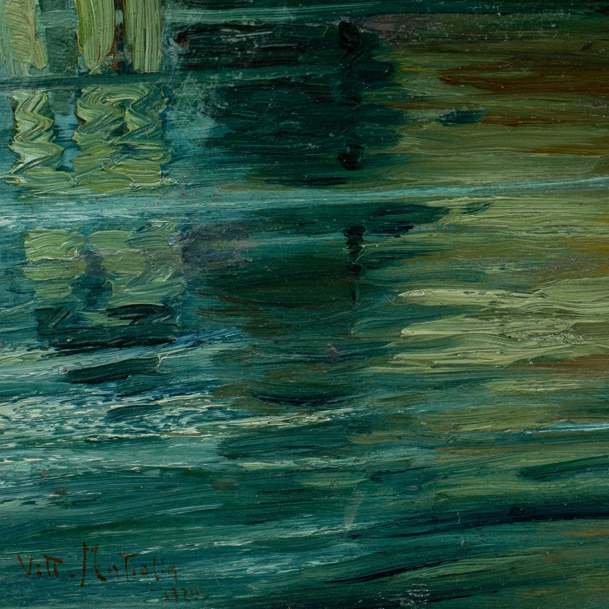 E. Scattolini (venice, Early 20th Century) - Bragozzi With Raised Sails On The Lagoon.-photo-3