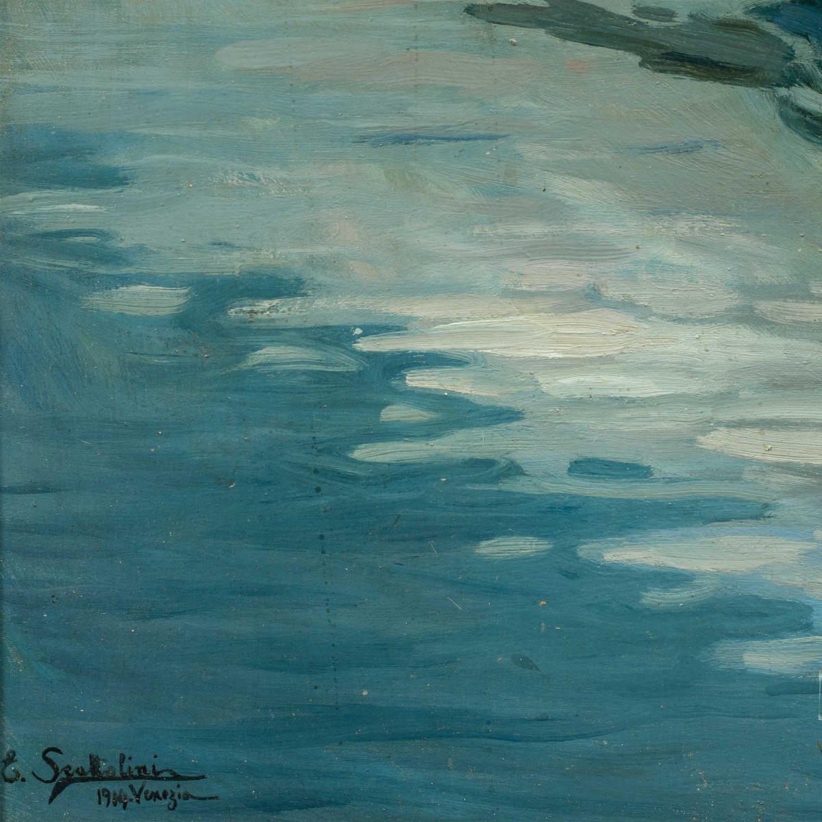 E. Scattolini (venice, Early 20th Century) - Fishing Boats On The Lagoon With A View Of Burano.-photo-3