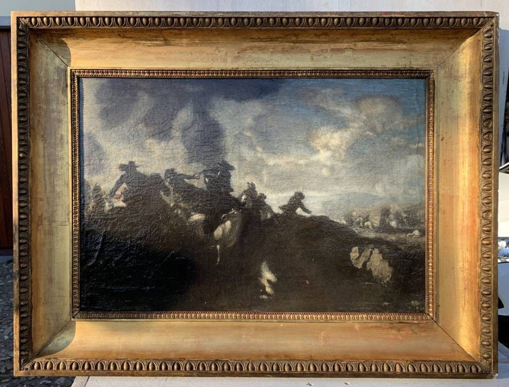 Circle Of Jacques Courtois, Called Il Borgognone (17th Century) - Cavalry Battle.-photo-4