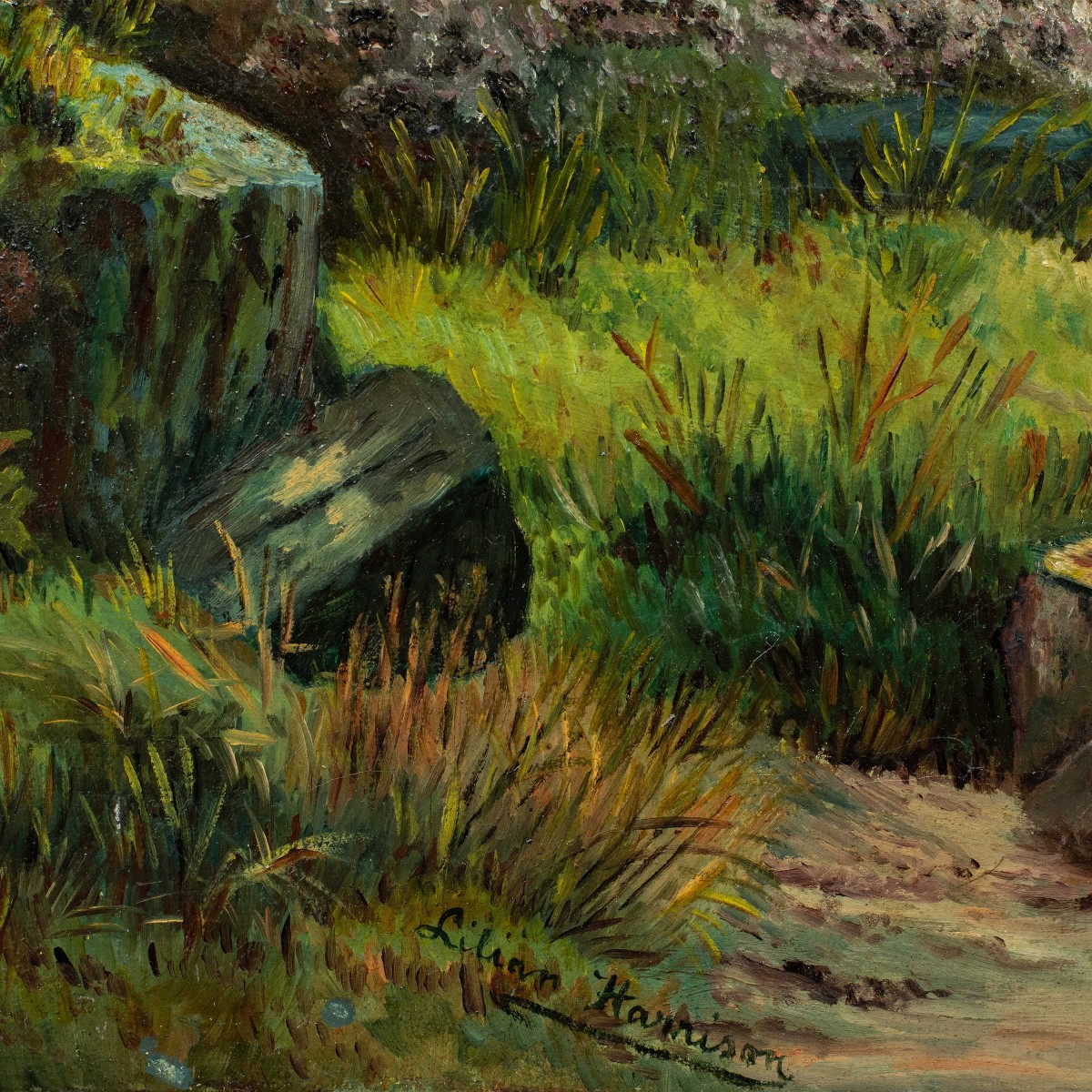 Lilian Harrison (british, Late 19th - Early 20th Century) - Highland Cattle By A Mountain Loch.-photo-3
