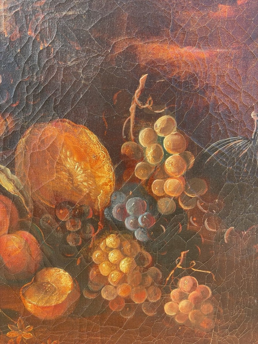 Peintre italien (XIXe siècle) - Nature morte aux fruits.-photo-1