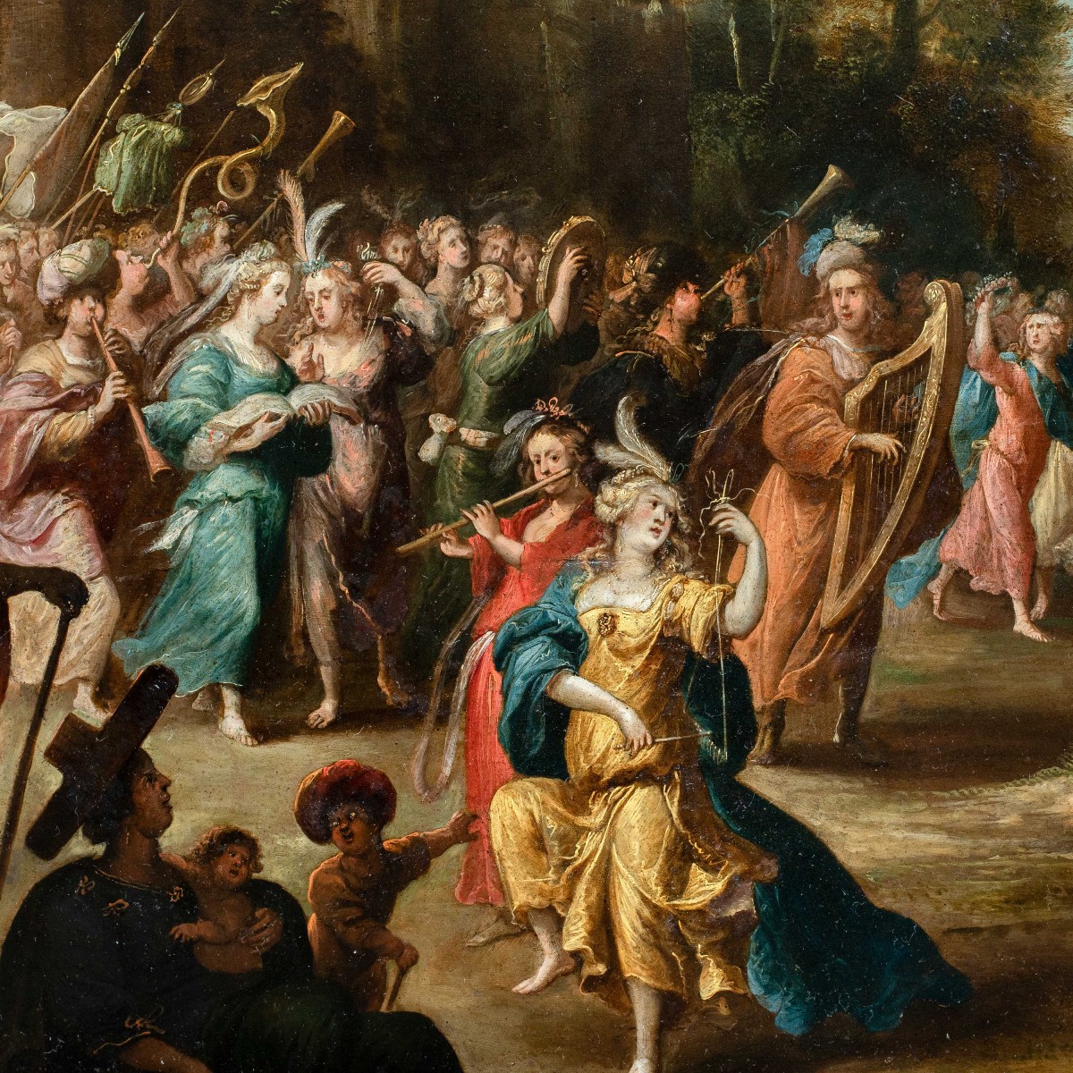 Pauwels Casteels (Anvers, vers 1625-1697) - Le Triomphe de David.-photo-2