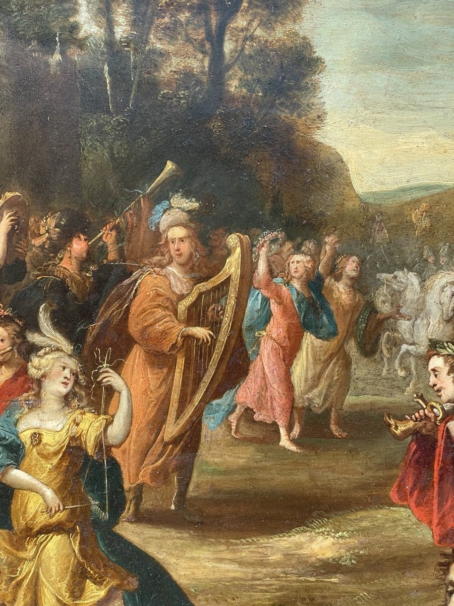 Pauwels Casteels (Anvers, vers 1625-1697) - Le Triomphe de David.-photo-2