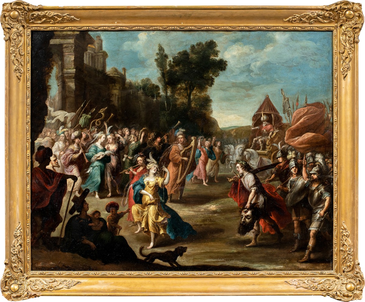 Pauwels Casteels (Anvers, vers 1625-1697) - Le Triomphe de David.