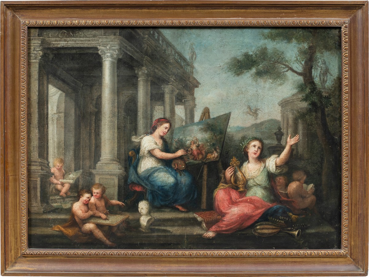 Maître français (XVIIIe siècle) - Allégorie des Arts.