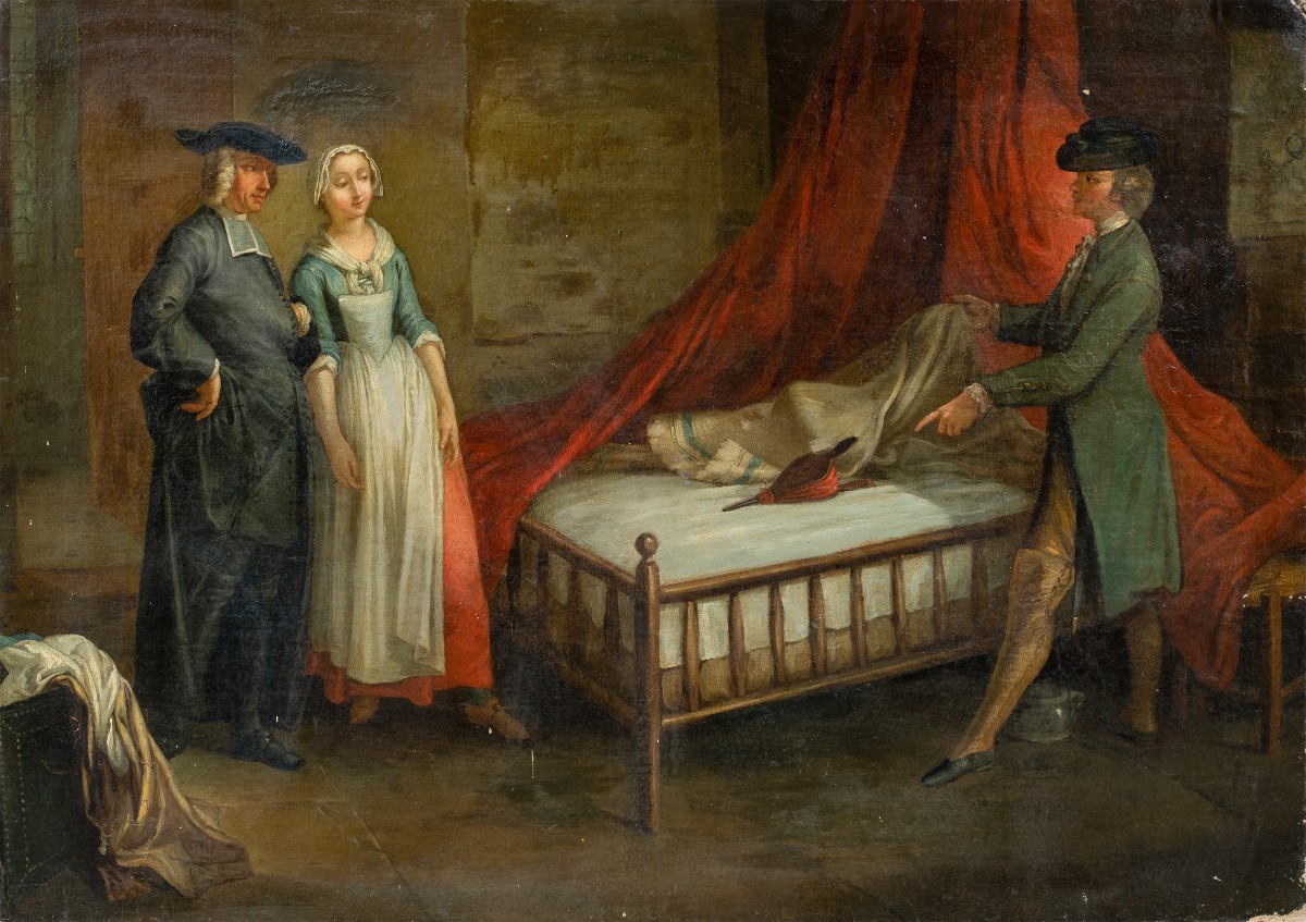 Peintre français (XVIIIe siècle) - L'Allusion au soufflet.