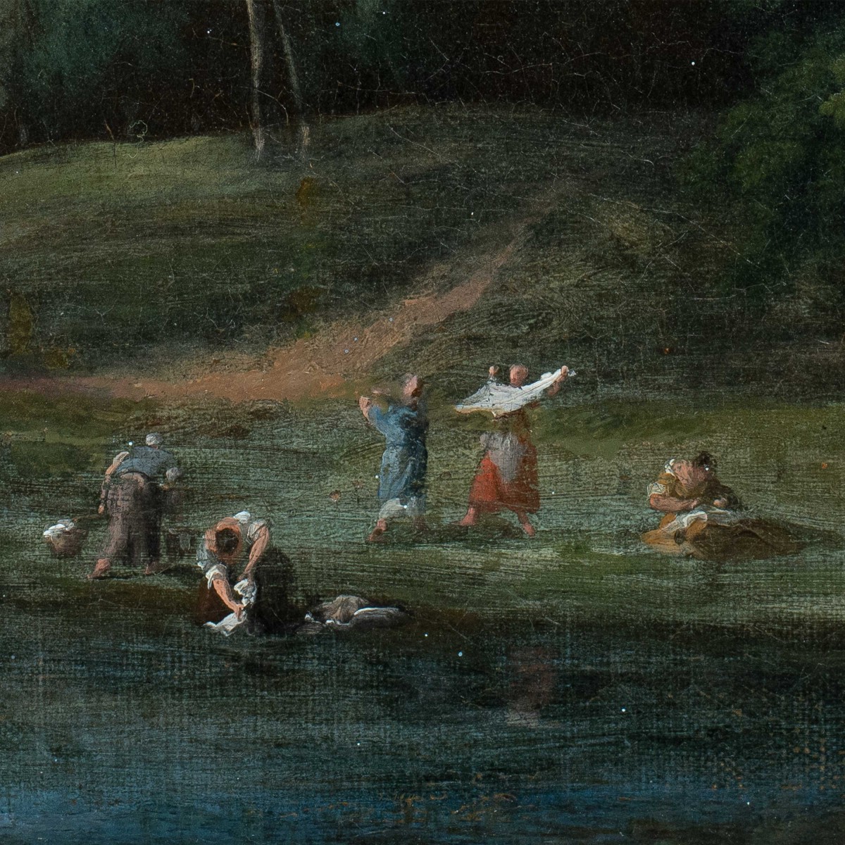 Marco Ricci (Belluno 1676 - Venise 1730) - Paysage idyllique avec rivière et moulin.-photo-3