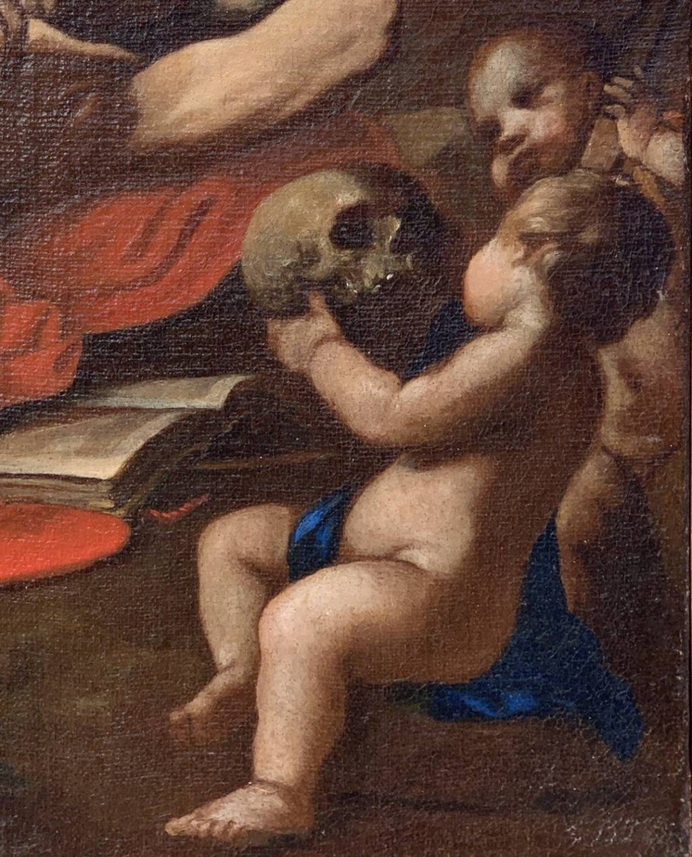 Caravaggesque Painter (17th Century) - Saint Jerome.-photo-1