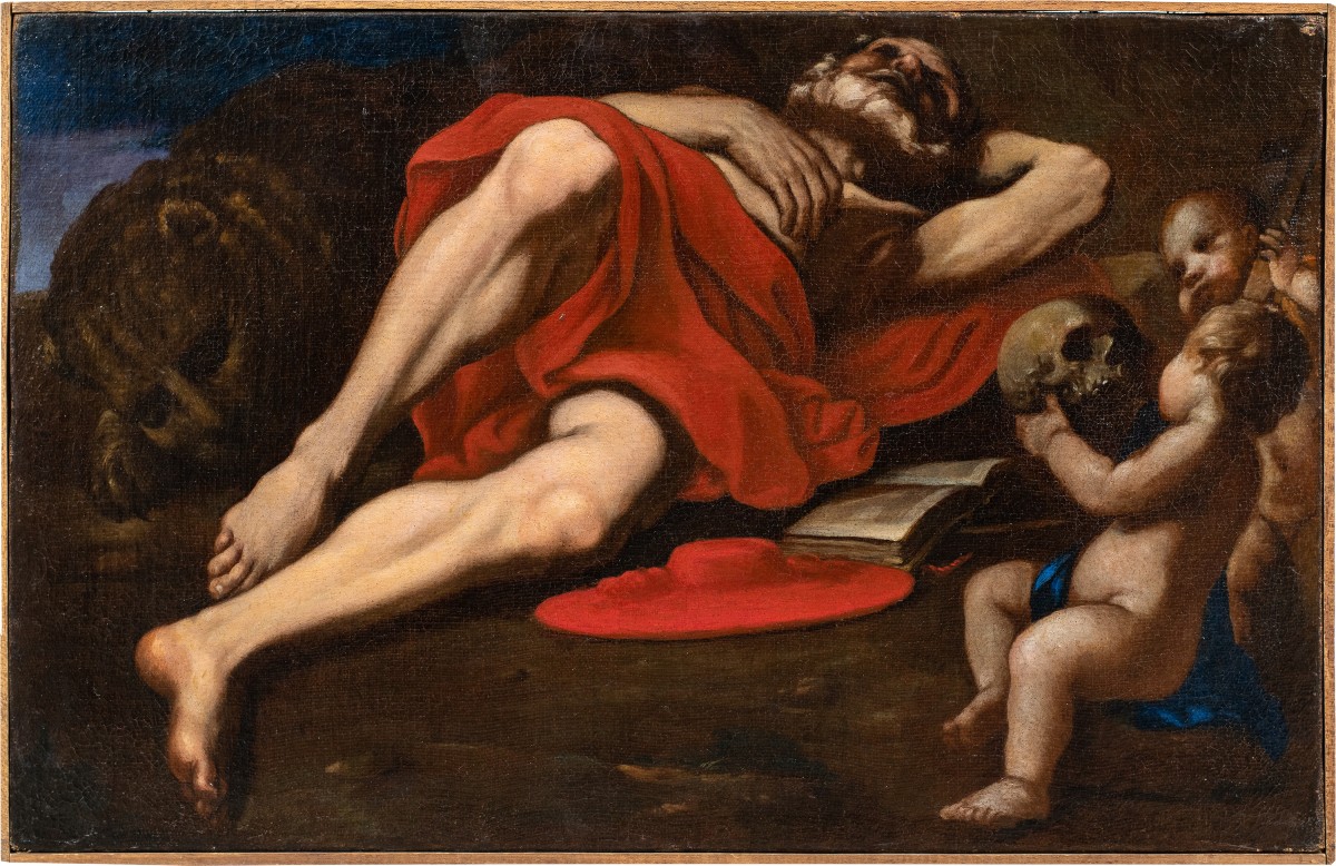Caravaggesque Painter (17th Century) - Saint Jerome.