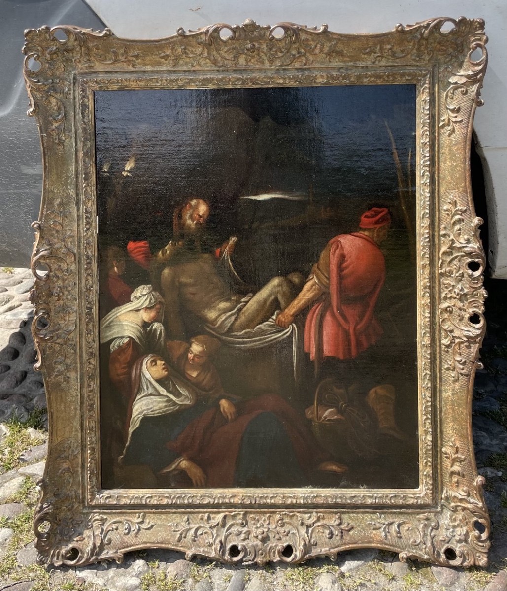 Workshop Of Jacopo Bassano (bassano Del Grappa C. 1510 - 1592) - The Entombment Of Christ.-photo-1