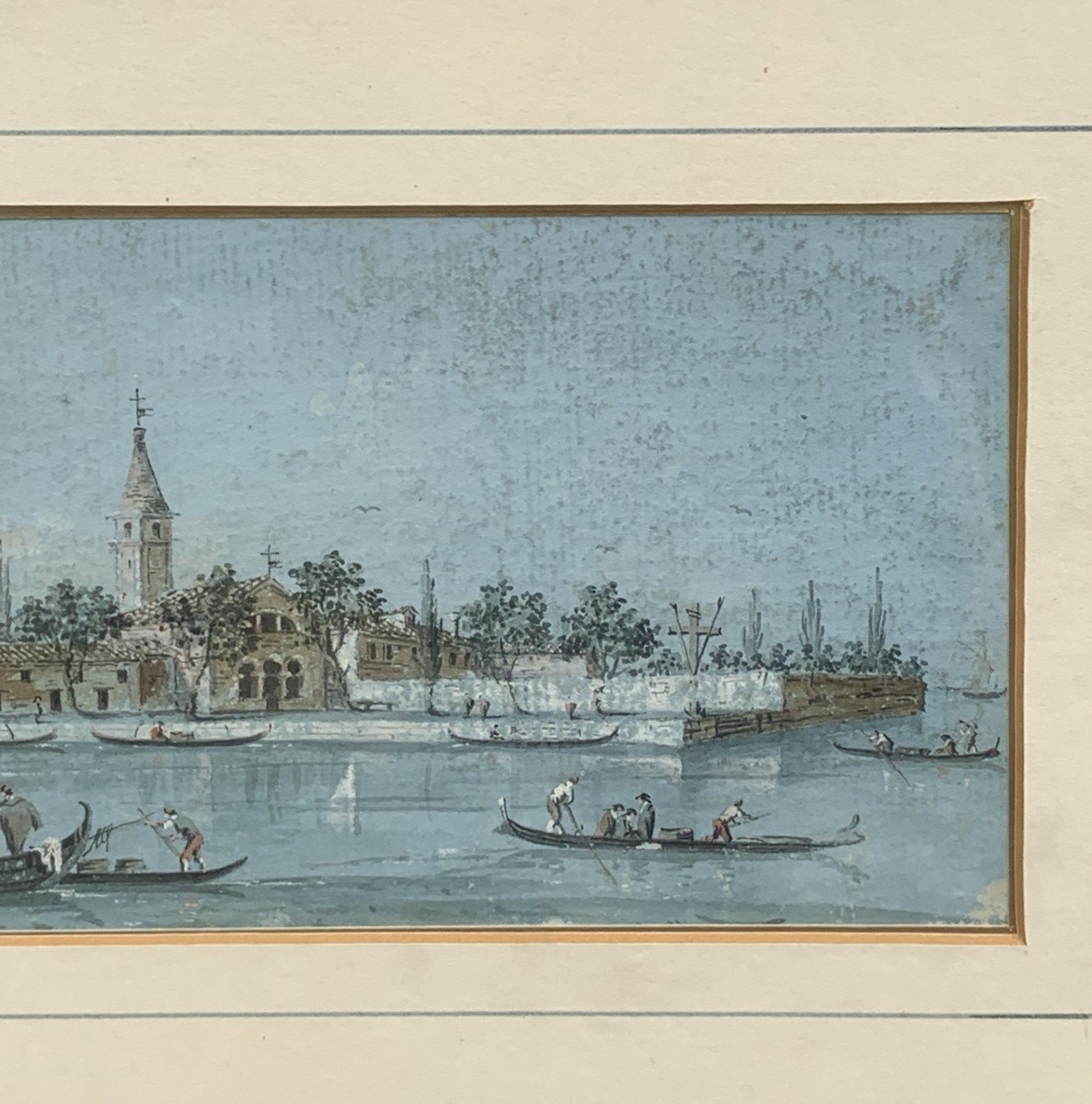 Giacomo Guardi (venice 1764 - 1835) - Venice, View Of The Island Of San Francesco Del Deserto.-photo-3