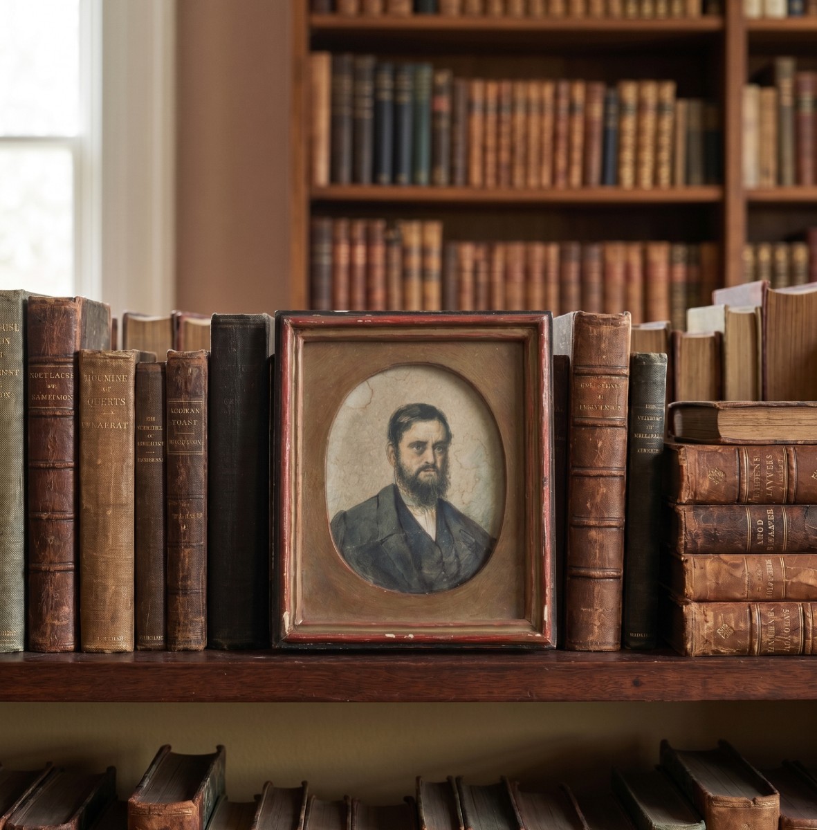 European Painter (19th Century) - Portrait Of A Gentleman.-photo-4
