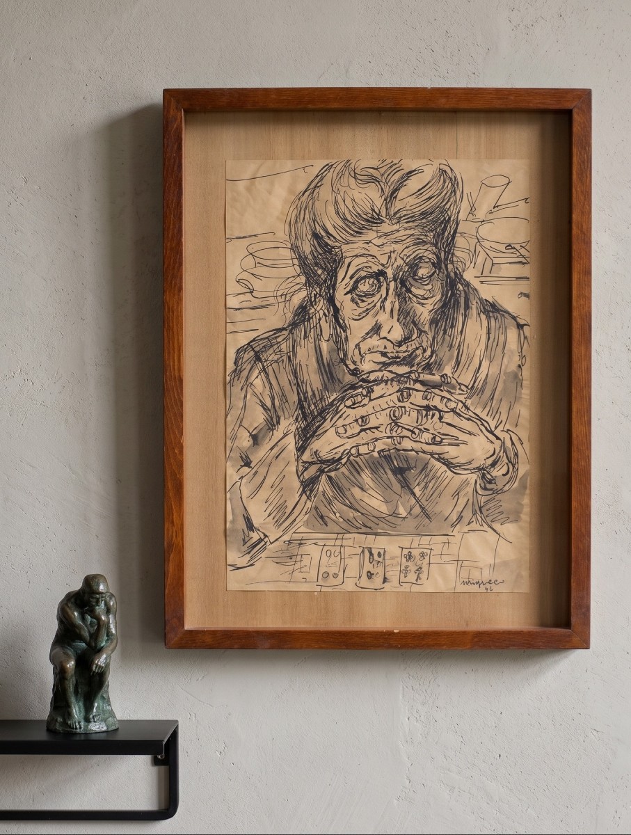 Giuseppe Migneco (messina 1903 - Milan 1997) - The Fortune Teller.-photo-1