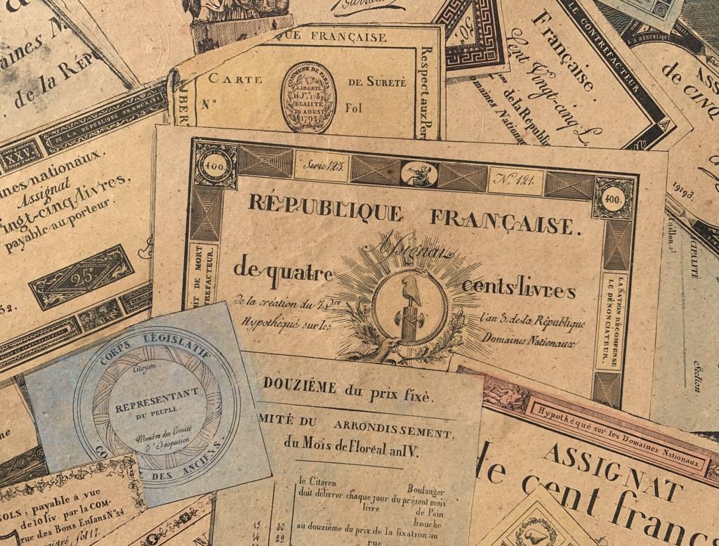 A.a. Lejeune (active 18th Century), Attributed - Trompe l'Oeil With Assignats And Documents.-photo-1