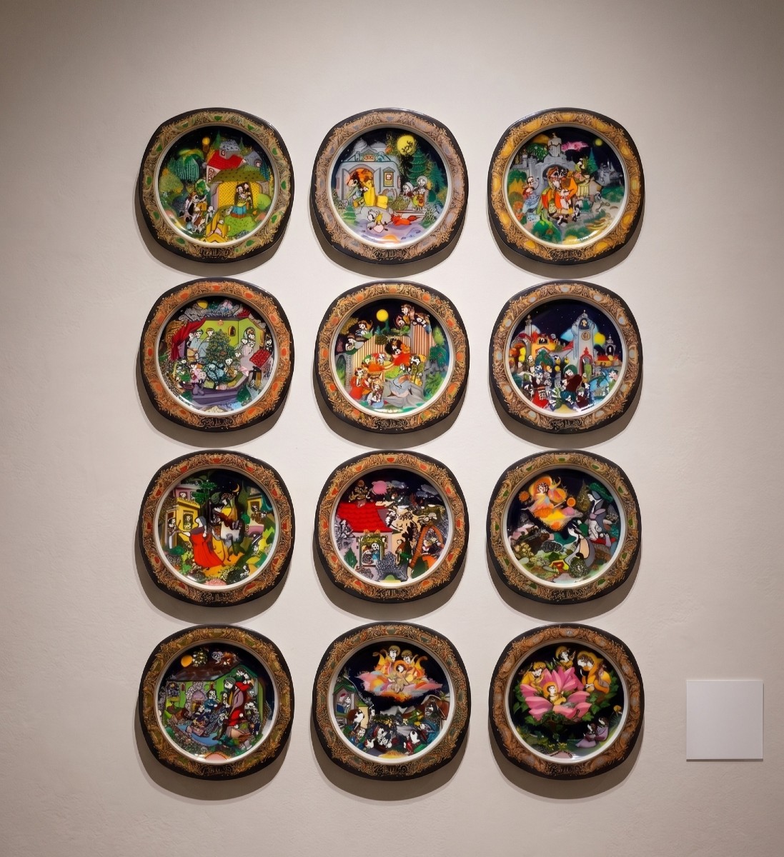 Complete Set Of Twelve Christmas Plates "weihnachtsteller Auf Porzellan" (1983–1994).-photo-3