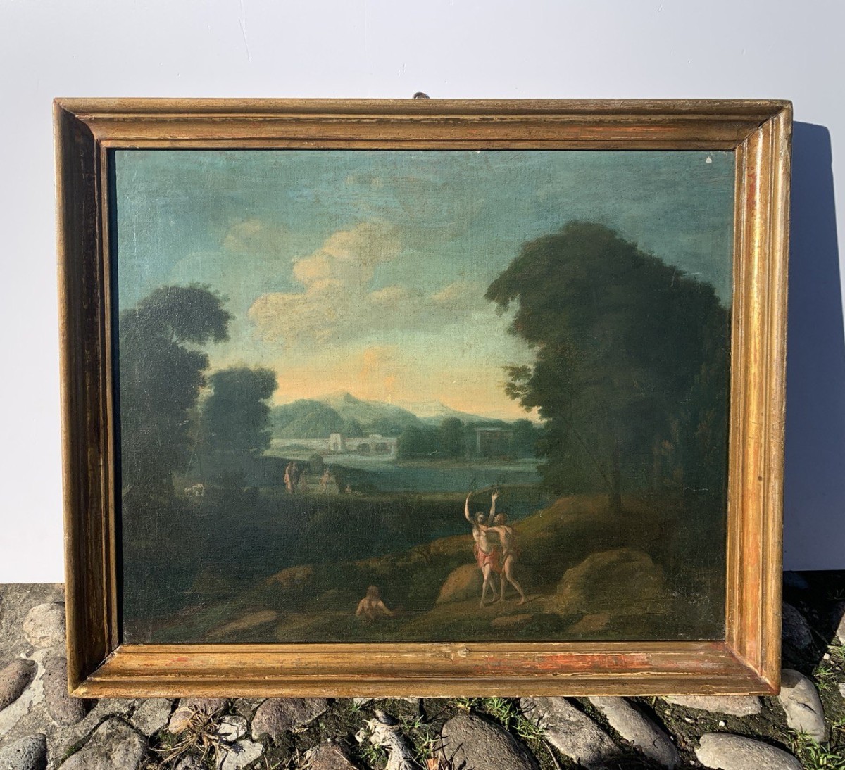 Cercle d'Hendrik Frans van Lint (Anvers 1684 - Rome 1763) - Apollon et Daphné.-photo-1