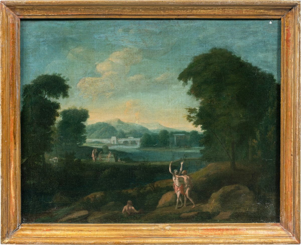 Cercle d'Hendrik Frans van Lint (Anvers 1684 - Rome 1763) - Apollon et Daphné.