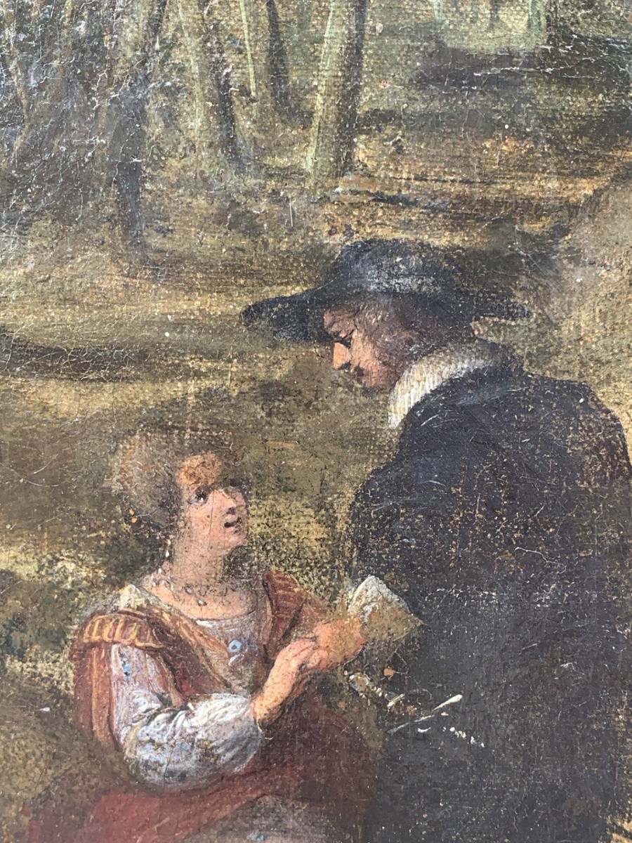 Lodewijk Toeput, dit Ludovico Pozzoserrato (XVI) - Rencontre de dames et de messieurs.-photo-3