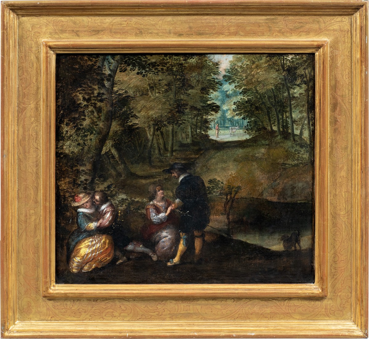 Lodewijk Toeput, dit Ludovico Pozzoserrato (XVI) - Rencontre de dames et de messieurs.
