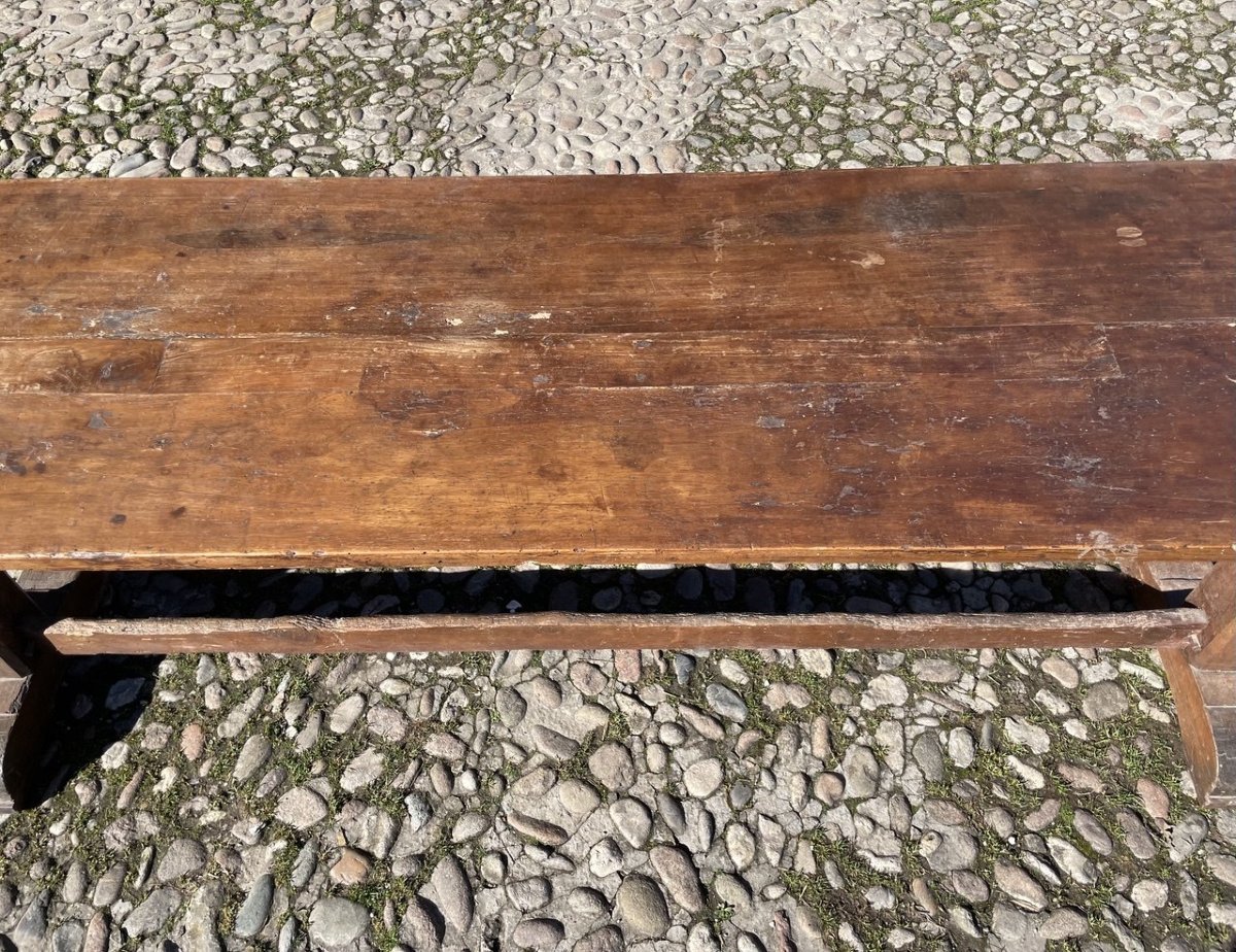 Refectory Table In Solid Walnut, Italy, 17th Century.-photo-2