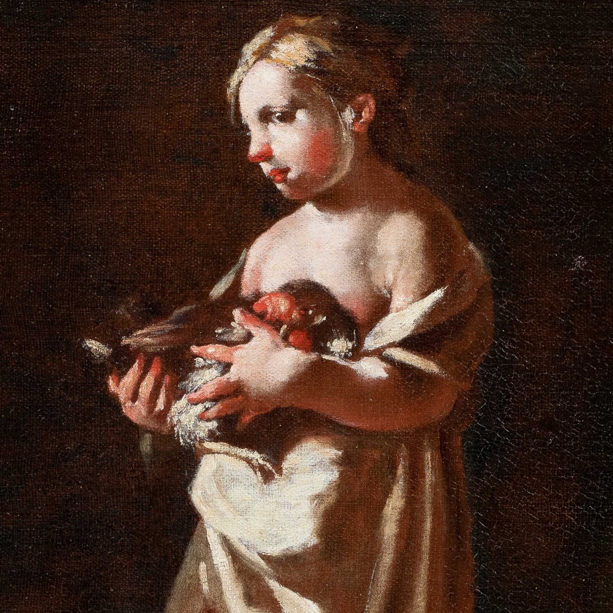 Giuseppe Maria Crespi, dit Lo Spagnoletto (Bologne 1665 - Bologne 1747) - Couple d'enfants.-photo-2