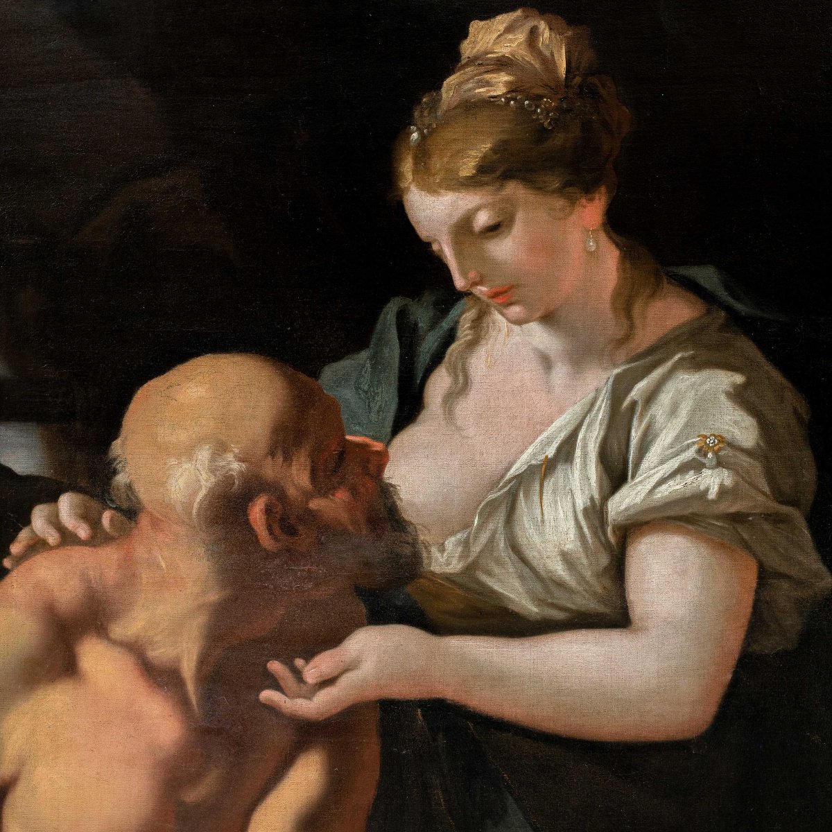 Giovanni Antonio Pellegrini (venice 1675 – Venice 1741) – Roman Charity (cimon And Pero).-photo-2
