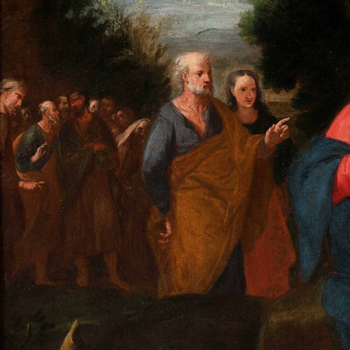 Gregorio Lazzarini (Venise 1655-Villabona Veronese 1730) - Le Christ et la Samaritaine au puits-photo-3