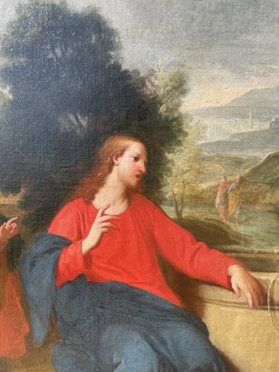 Gregorio Lazzarini (Venise 1655-Villabona Veronese 1730) - Le Christ et la Samaritaine au puits-photo-3