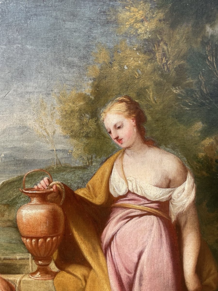 Gregorio Lazzarini (Venise 1655-Villabona Veronese 1730) - Le Christ et la Samaritaine au puits-photo-4