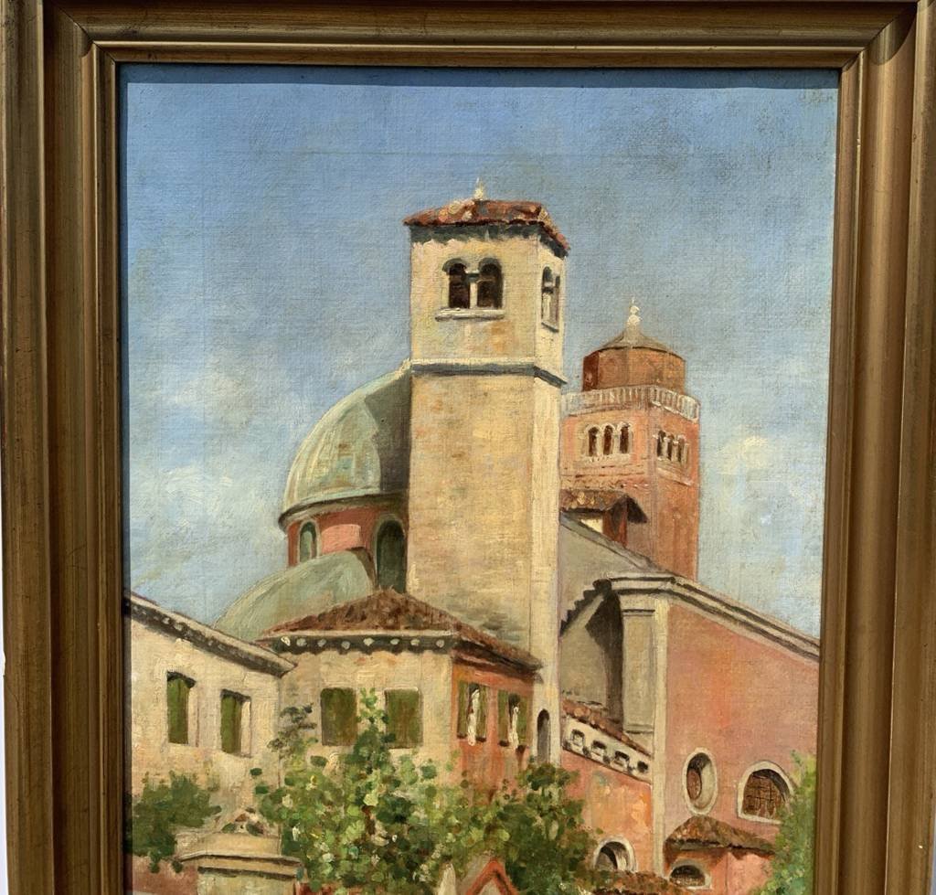 Peintre vénitien (XIXe siècle) - Venise, vue du Campiello delle Chiovere.-photo-1