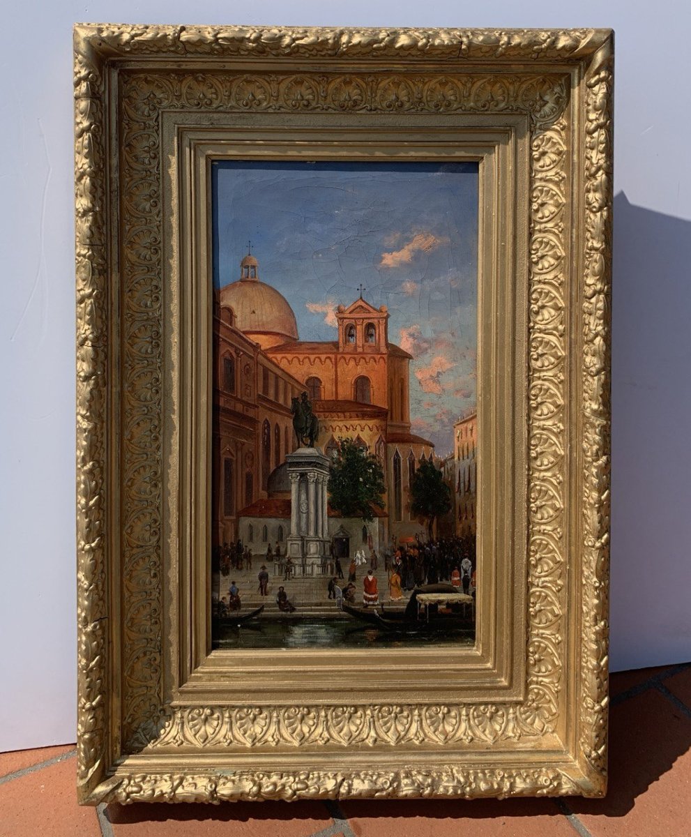 Venetian Painter (second Half Of The 19th Century) - Venice, View Of Campo Ss. Giovanni E Paolo-photo-4