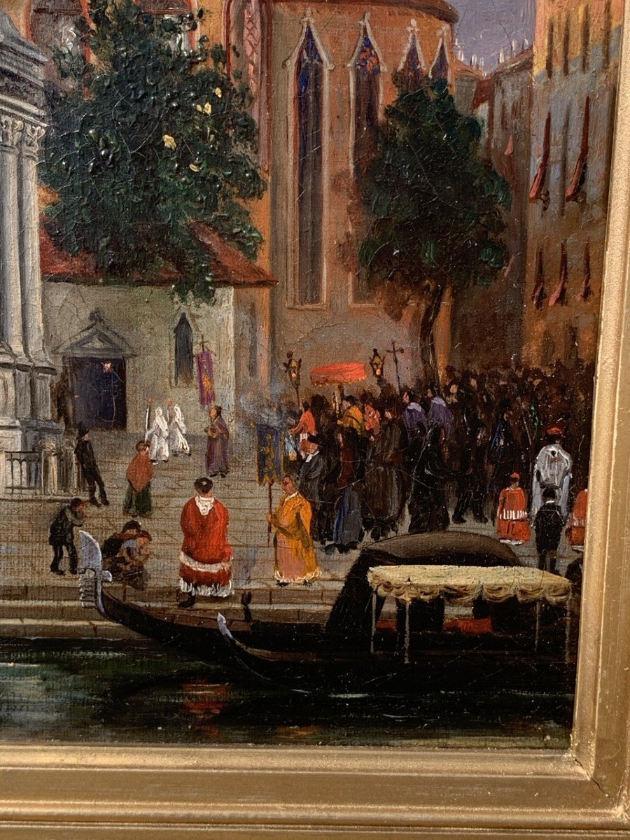 Venetian Painter (second Half Of The 19th Century) - Venice, View Of Campo Ss. Giovanni E Paolo-photo-1