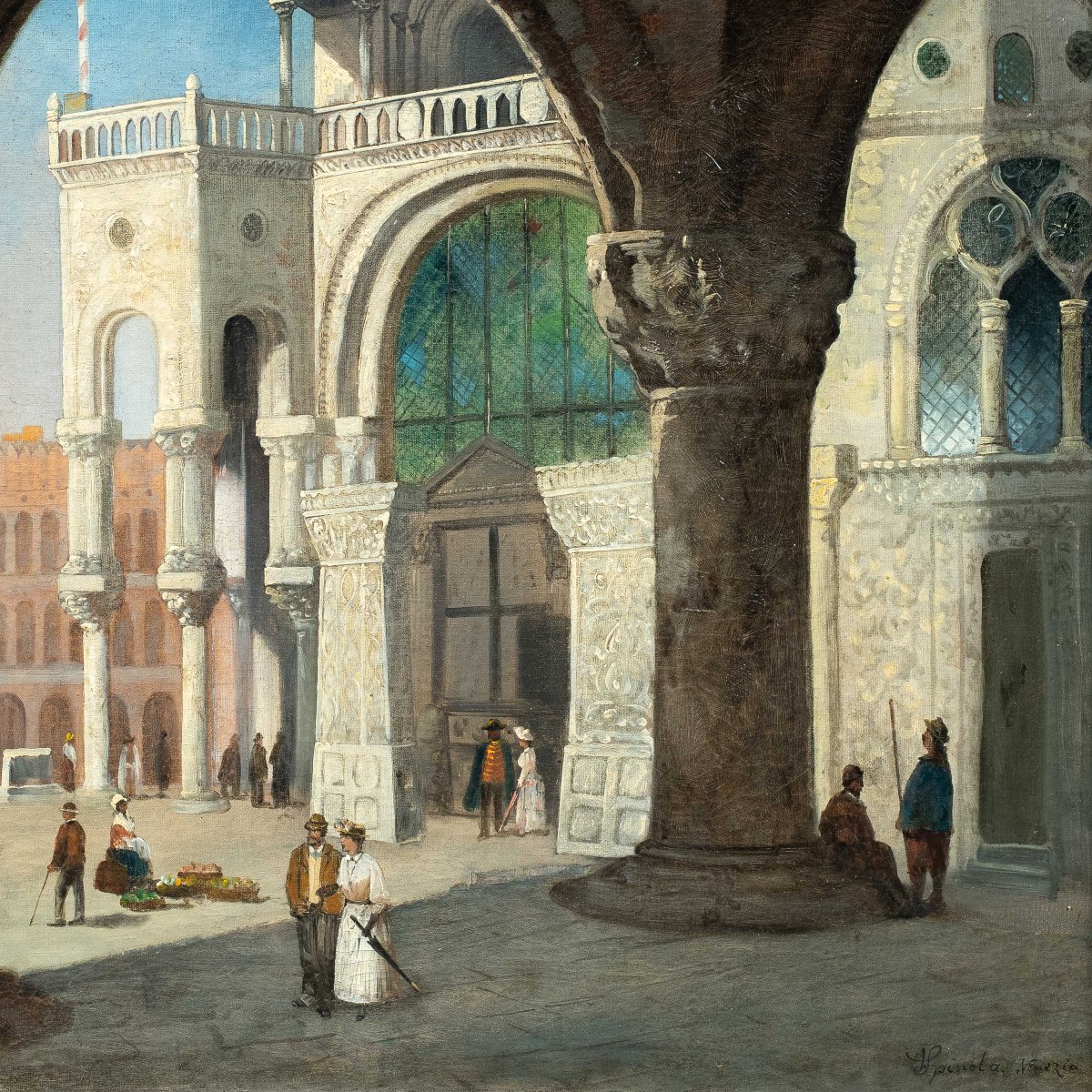 Ippolito Nicolò Spinola di Lerma (Gênes 1778–Turin 1856) - Venise, vue de la place Saint-Marc.-photo-2