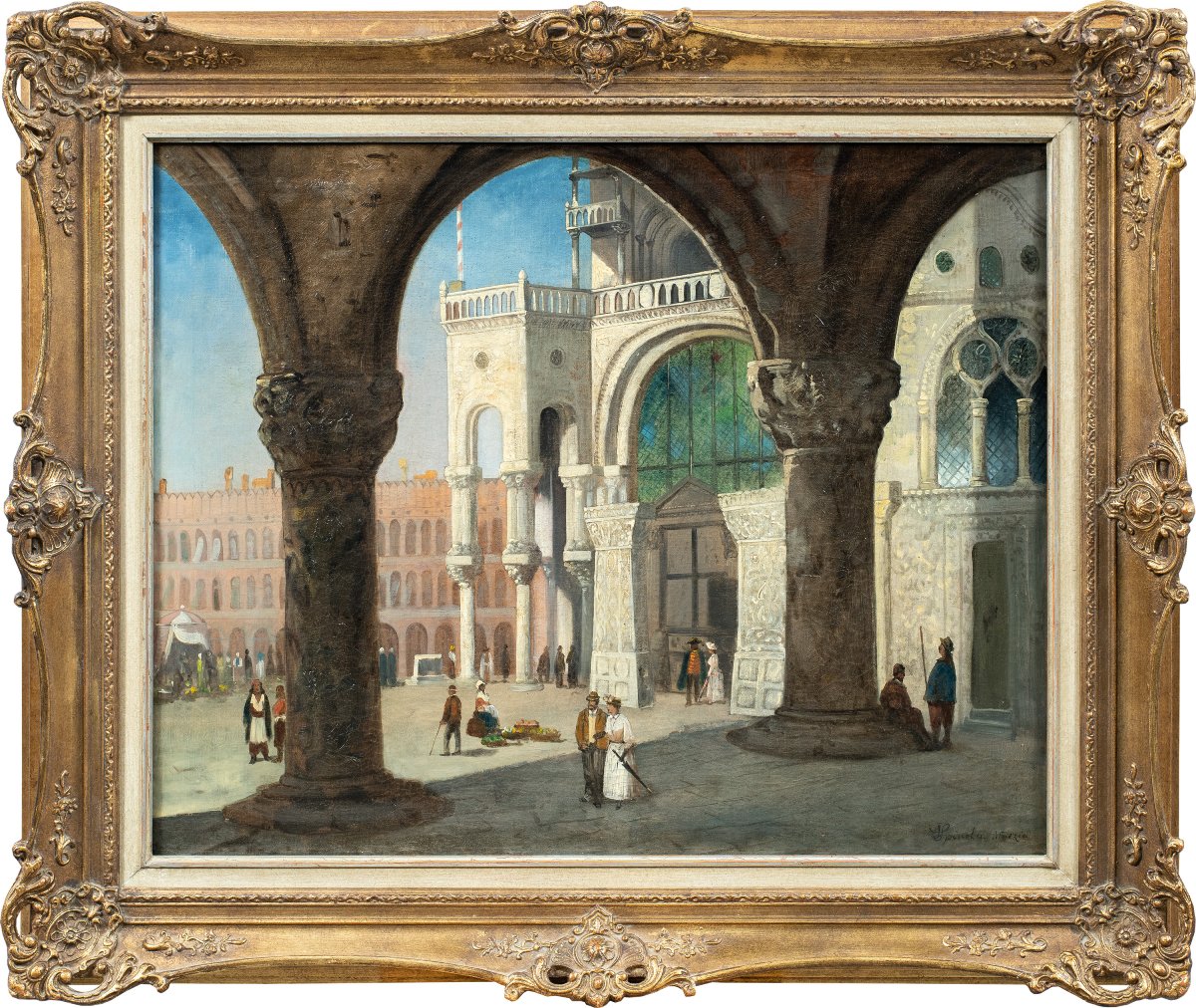 Ippolito Nicolò Spinola di Lerma (Gênes 1778–Turin 1856) - Venise, vue de la place Saint-Marc.