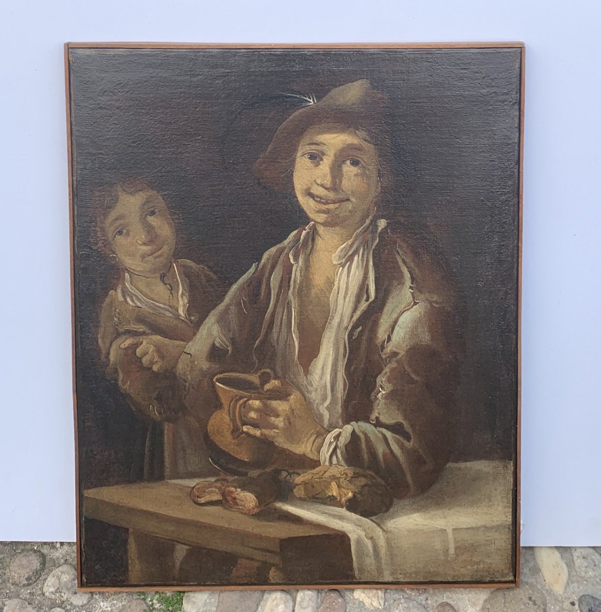 Cercle de Giacomo Francesco Cipper, dit Todeschini (XVIII) - Scène de genre avec jeune homme.-photo-4