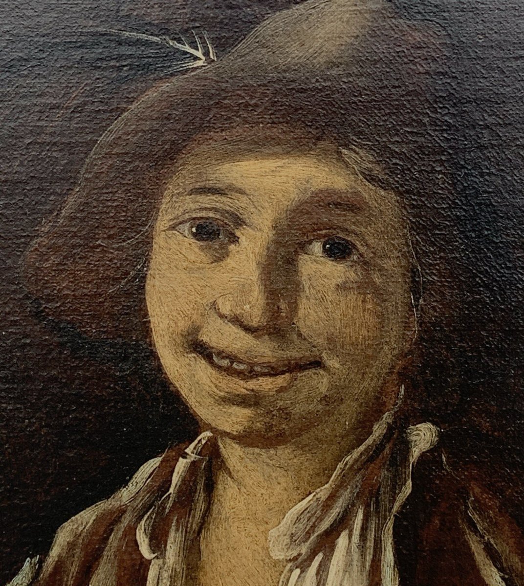 Cercle de Giacomo Francesco Cipper, dit Todeschini (XVIII) - Scène de genre avec jeune homme.-photo-1