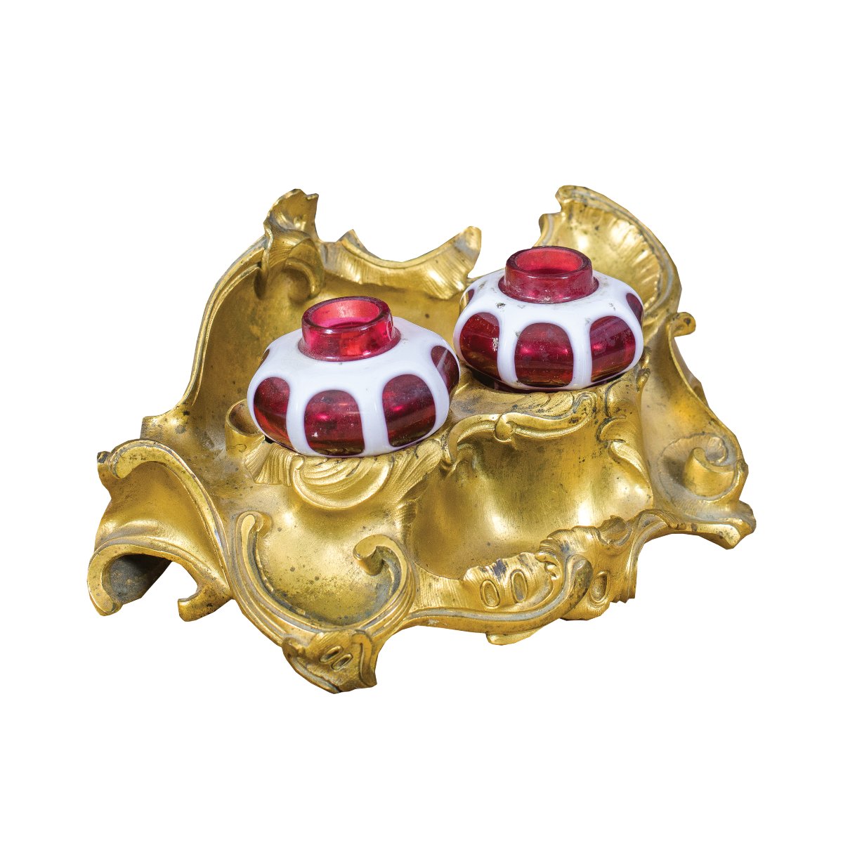 Maison Henry Dasson (paris 1825 - 1896) - Double Gilt Bronze Inkstand.-photo-2