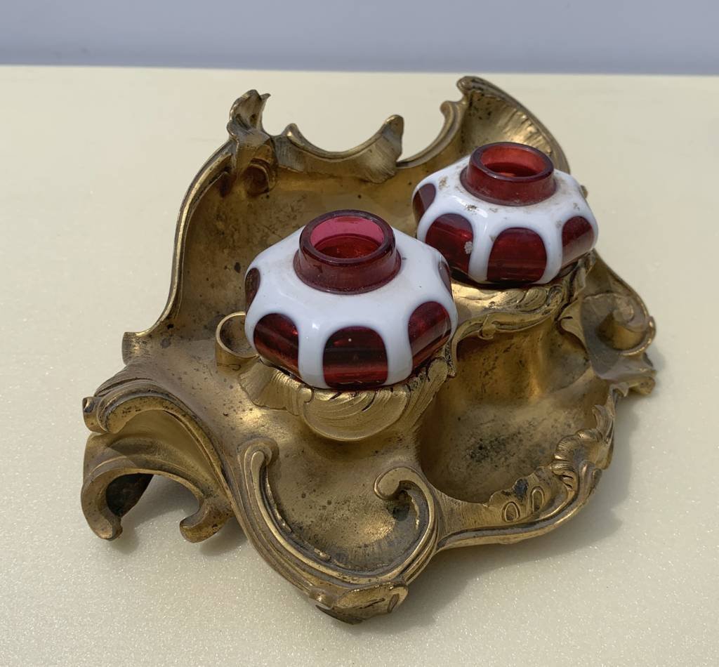 Maison Henry Dasson (paris 1825 - 1896) - Double Gilt Bronze Inkstand.-photo-4